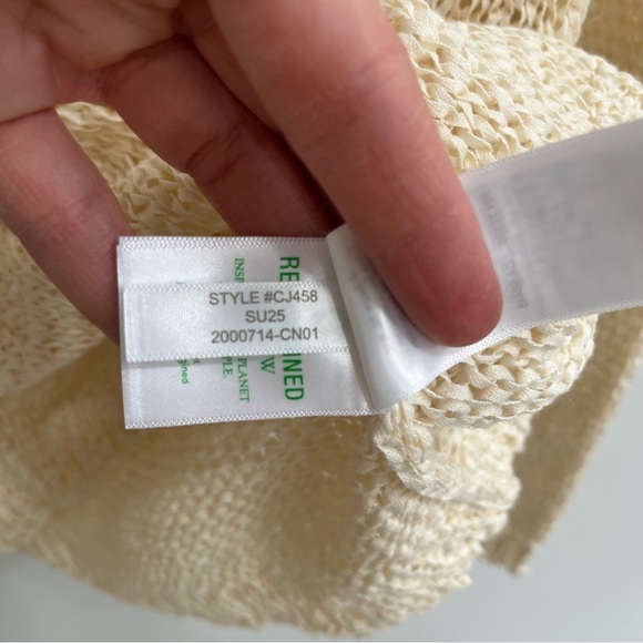 J. Crew Montauk Relaxed Open Knit Sweater CJ458 Cream Size Small - Picture 12 of 12